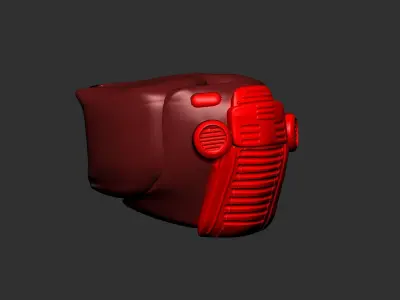 helmet high poly sculpt 3d printable  3D model 23