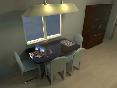 Kitchen with props 3D model