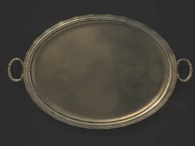 Bronze Platter - PBR Low-poly 3D model