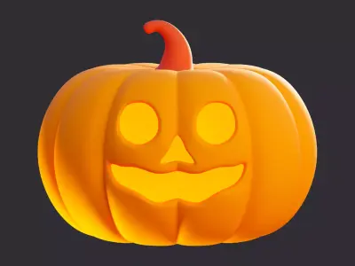 Low Poly Jack O Lantern Free 3D model