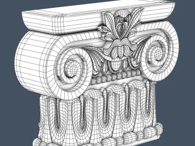 Pilaster Capital 3D model purchase
