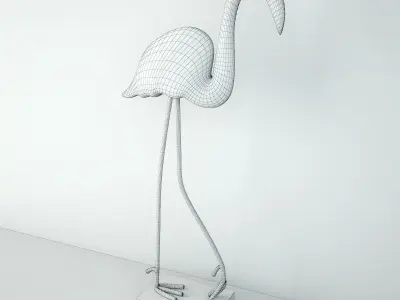 Think Pink Painted Tabletop Sculpture 3D model