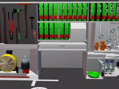 Firetruck material 3D model