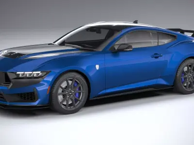 Mustang Dark Horse 2024 LowPoly 3D model