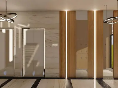 Apartment entrance interior 3D model