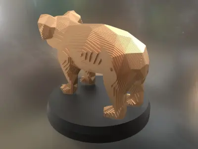 Parametric Koala Low-poly 3D model