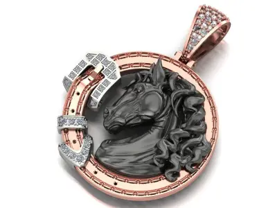 Horse pendant-Dije caballo-26gr aprox 3D print model