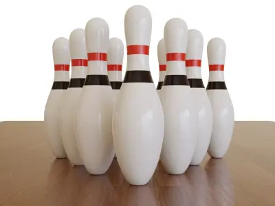 Bowling Pins - PBR - High Quality 3D model