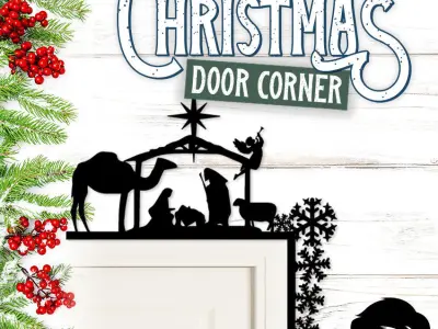 Christmas door corners vol 1 - Multipack of 10 models 3D print model