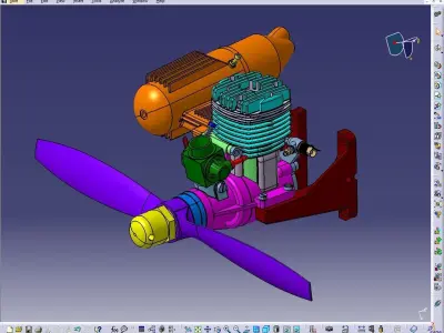 RC Engine 3D model Assembly 3D model