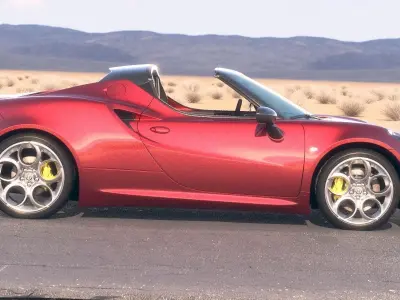 Alfa Romeo 4C Spider 2017 desert studio 3D model