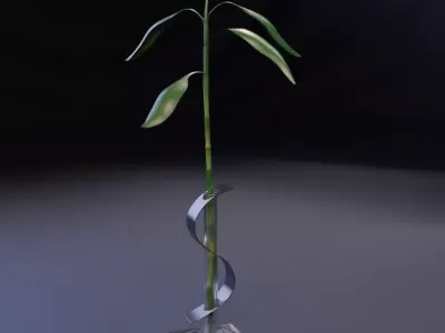 Modern Glass Plant Vase Base Low-poly 3D model