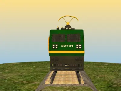 Indian Railway Electric Locomotive 3D Model 3D model 3D model