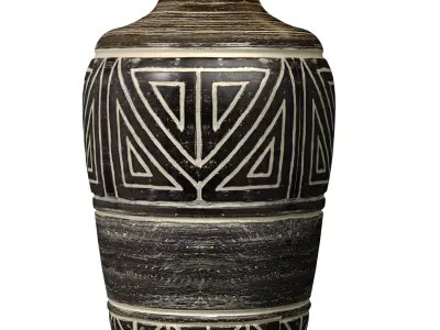 Rustic Southwest Country Nightstand bedside Provence Table Lamp 3D model