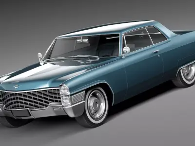 Cadillac DeVille 1965 coupe 3D model
