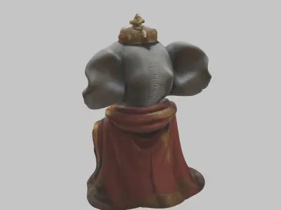 elephant warlock Character Low-poly 3D model
