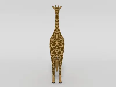 Low Poly Cartoon Giraffe Low-poly 3D model