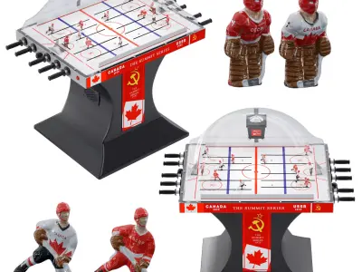 Bubble hockey 3D model