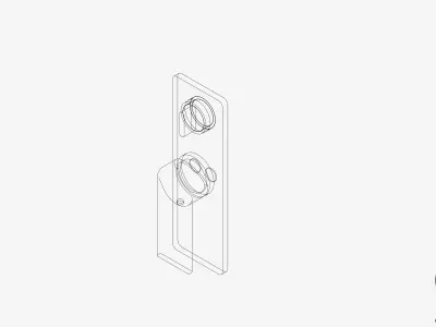 Wall Mixer Tap - Luxury - Green - Diverter Low-poly 3D model