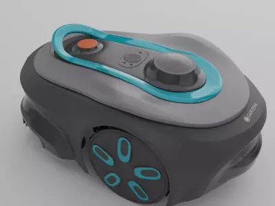 Lawnmower robot Low-poly 3D model