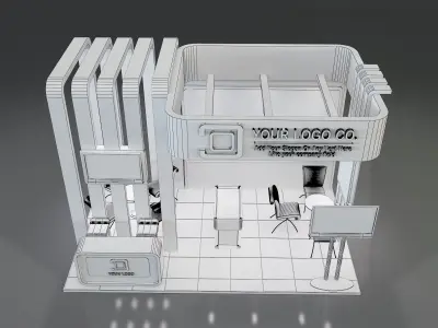 Booth Stand Exhibition a647c 3D model