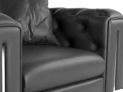 sofa single person American 3D model