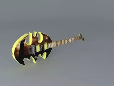 Batman guitar Free 3D model