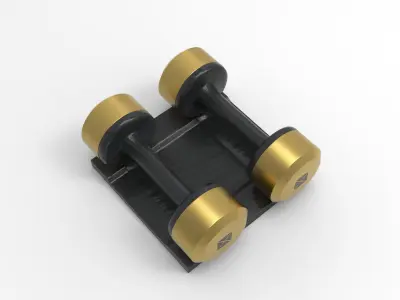 Hudy Dumbbell Low-poly 3D model