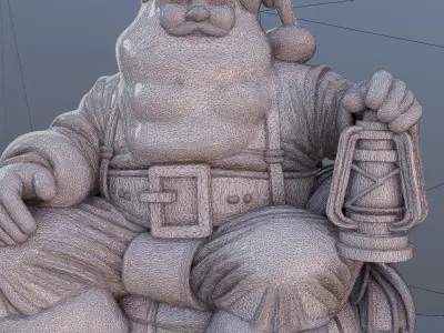 Santas Cozy Lantern 3D Printable Christmas Santa Model 3D print model