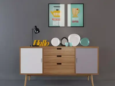 Sideboard Decor 3D model