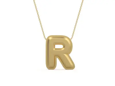 Model 1201 R Initial Letters Charm Balloon 20mm 3D print model