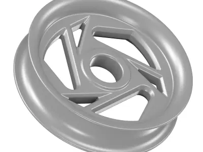 Titanium Tricycle Wheel Rim 3D model