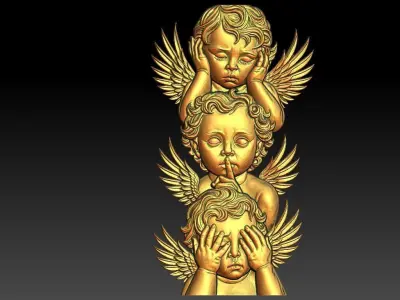 1 angel CNC Relief Model 3D print model