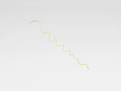 Ribbon v1 007 Low-poly 3D model