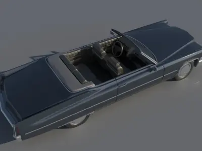 Cadillac Deville Convertible 1970 3D print model