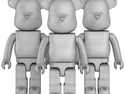 bearbrick collection 3D model