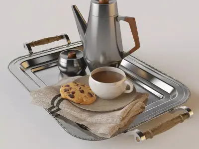 coffee set Decorative Tableware Free 3D model