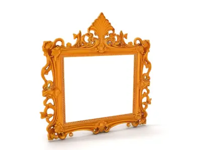 Baroque Gold Ornate Frame model pack Low-poly 3D model