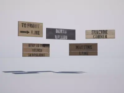 Pannel War Low-poly 3D model