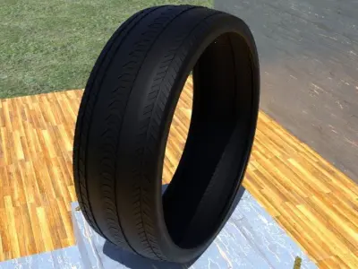 ORTAS TIRE NO 17 GAME READY Low-poly 3D model