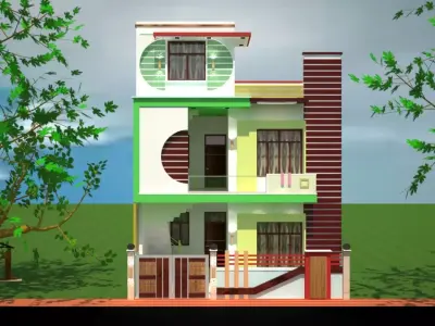 FULL V RAY HOUSE Low-poly 3D model