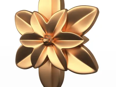 Round Rosette Plaster Molding Decoration Low-poly 3D model