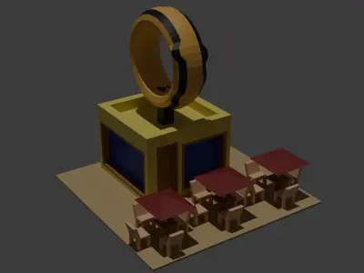 low poli house Free 3D model