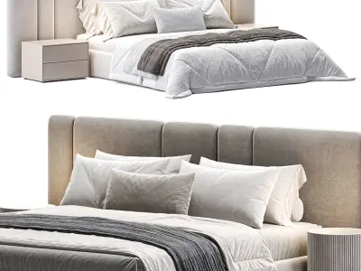 Hollis Bed By Thehighwall Low-poly 3D model