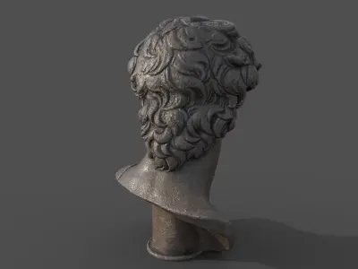 Bust of David   Low-poly 3D model