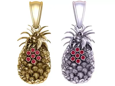 pineapple-inspired pendant 3D print model