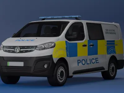 UK Police Vauxhall Van  Low-poly 3D model
