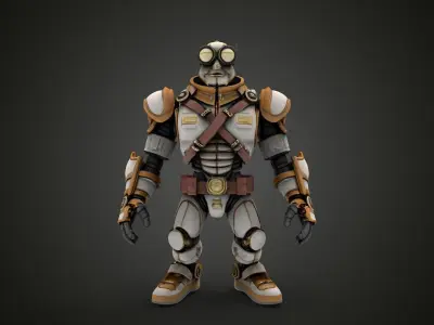 steampunk character 4 3D print model