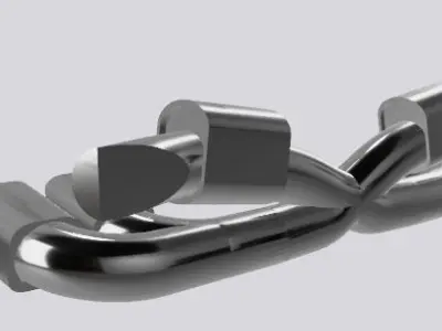 RC Drift Car Twin Exhaust System 1 10 Square Muffler 3D print model