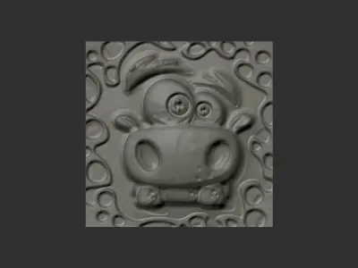 cartoon frame decor  3D print model